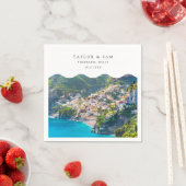 ポジタ結婚ーノのAmalfiコースト写真ナプキンス スタンダードカクテルナプキン (インサイチュ)