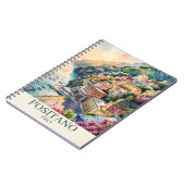 ポジティアーノ イタリア アマルフィ海岸 水彩風景画 ノートブック (左側)
