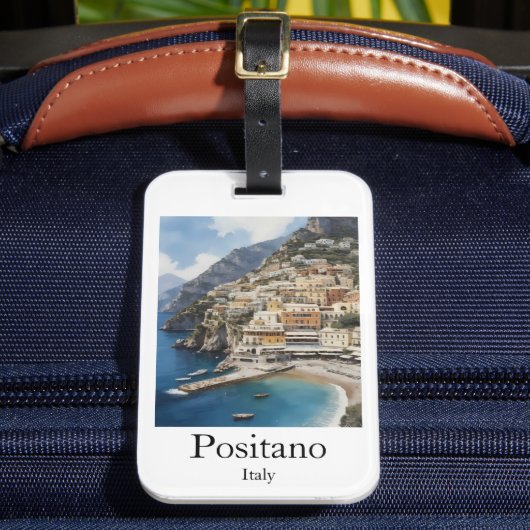 ポジティアーノ イタリア 風景画 ラゲッジタグ (正面インサイチュ2)