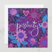 ポジティインスパイアビティのハートフローラかわいらし紫 シーズンカード (正面/裏面)
