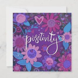 ポジティインスパイアビティのハートフローラかわいらし紫 シーズンカード
