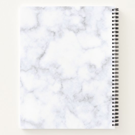 ポジティシックホワイトマーブルアトラクションの法則 ノートブック (裏面)