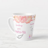 ポジティティティーカップ引用文 お茶のコーヒーショップ カフェラテマグ (左アングル)