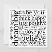 ポジティビティWordArtパターンブラック文字ホワイト (正面)