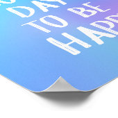 ポジティブさよき日が幸せになる引用文 カラフル ポスター (角)