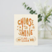 ポジティブさを放て: インスピレーションを与えることを選ぼう ポストカード (スタンド正面)