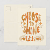 ポジティブさを放て: インスピレーションを与えることを選ぼう ポストカード (正面/裏面)