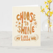 ポジティブさを放出: インスピレーションを与えることを選ぼう カード (黄色い花)