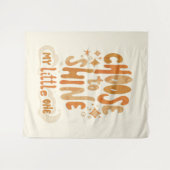 ポジティブさを放出: インスピレーションを与えることを選ぼう タペストリー (正面(横))