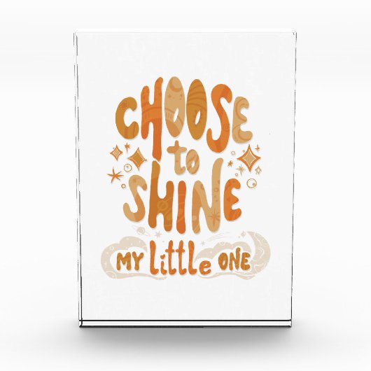 ポジティブさを放出: インスピレーションを与えることを選ぼう フォトブロック (正面)