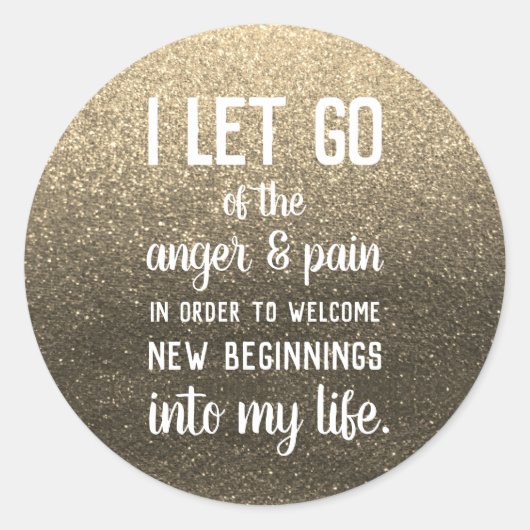 ポジティブなウェルネス怒り管理メンタルヘルス ラウンドシール (正面)