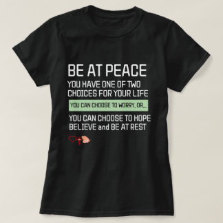 ポジティブなエネルギーで心配性のマインドセットを乗り越える ブラック Tシャツ