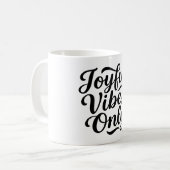 ポジティブなタイポグラフィ コーヒーマグカップ (正面左)