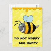 ポジティブなハチ ポストカード (正面/裏面)