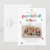 ポジティブなバイブス　編集可能なカラーホリデー ポストカード (正面/裏面)