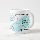 ポジティブなブーストブルー専門マグカップ ジャンボコーヒーマグカップ (正面右)