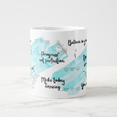 ポジティブなブーストブルー専門マグカップ ジャンボコーヒーマグカップ (正面)