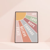 ポジティブなポスター愛の勇気と希望 フォトプリント           