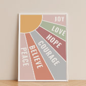 ポジティブなポスター愛の勇気と希望 フォトプリント           