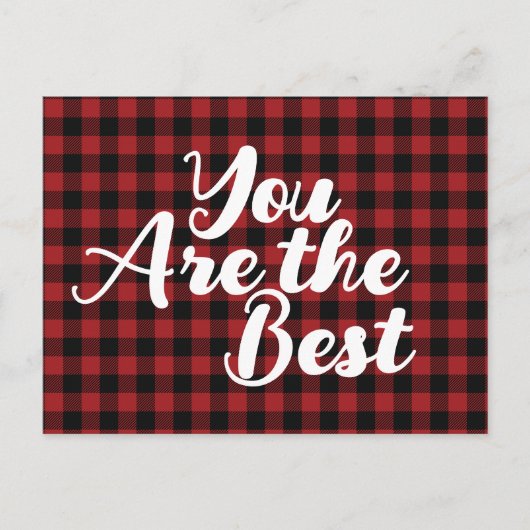 ポジティブなメッセージの赤いクリスマス ポストカード (正面)