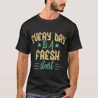 ポジティブなモチベーションのタイポグラフィ Tシャツ