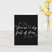  ポジティブなモチベーション あなたは星でいっぱいの空のように  カード (黄色い花)