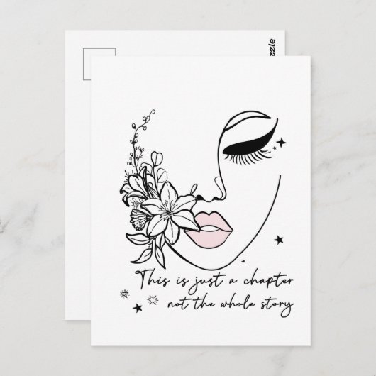 ポジティブな名言 - ただの章 ポストカード (正面/裏面)