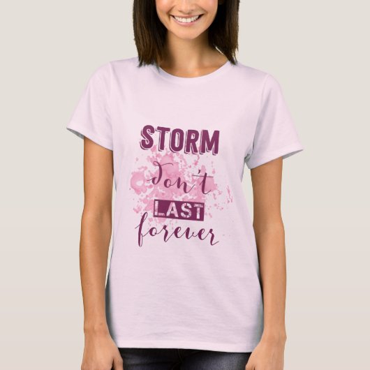 ポジティブな名言 水彩シャツ Tシャツ (正面)
