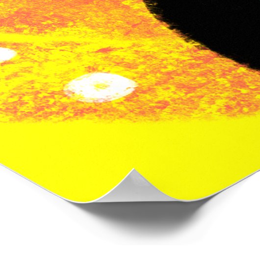 ポジティブな女の子の気持ちを盛り上げるよ絵画う ポスター (角)