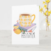 ポジティブな引用文を飲む カード (黄色い花)