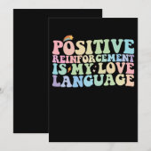 ポジティブな強化が私の愛の言葉だよ、グルーヴィー 招待状 (正面/裏面)
