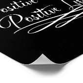 ポジティブな心 ポジティブな雰囲気 ポジティブな人生  モチベーション ポスター (角)