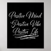 ポジティブな心 ポジティブな雰囲気 ポジティブな人生  モチベーション ポスター (正面)