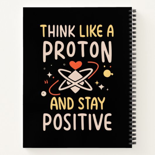 ポジティブな思考で科学に触発された人生を送ろう ノートブック (裏面)