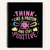 ポジティブな思考で科学に触発された人生を送ろう ノートブック (正面)