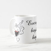 ポジティブな朝のマグカップ コーヒーマグカップ (正面左)