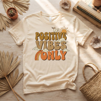ポジティブな気分だけを感じるレトロなグルービーサンスティー Tシャツ