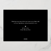 ポジティブな気分を高める ホイル ハッピー ニュー イヤー ホリデー カード (裏面)