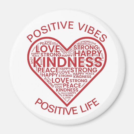 ポジティブな波動 ポジティブな人生 マグネット (正面)