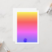 ポジティブな波動 熱帯ヤシの木 月 ミニマリズム カード (正面/裏面インサイチュ)