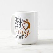 ポジティブな犬のアート | モチベーションを高める名言 コーヒーマグカップ (正面左)