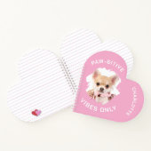 ポジティブな犬の写真の女の子 ノートブック (内部)