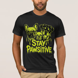 ポジティブな犬好き Tシャツ