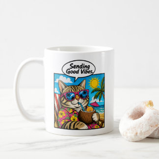 ポジティブな猫 コーヒーマグカップ
