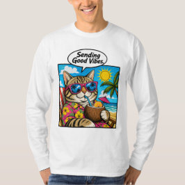 ポジティブな猫 Tシャツ