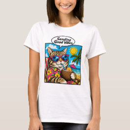 ポジティブな猫 Tシャツ