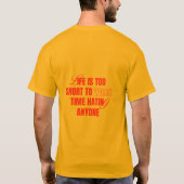 ポジティブな考え方の名言Tシャツ Tシャツ (裏面)
