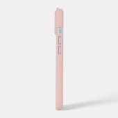 ポジティブな聖書の詩の肯定 ピンクのハート かわいい iPhone 15ケース (左側面)