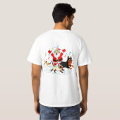 ポジティブな追いかけっこ: サンタの楽しい冒険 Tシャツ (裏面フル)