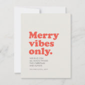 ポジティブな雰囲気だけのクールなレトロ風クリスマス シーズンカード (正面)